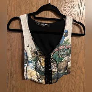 🐅 iamkoko.la ADJUSTABLE JUNGLE FRONT TIE TANK! 🐅